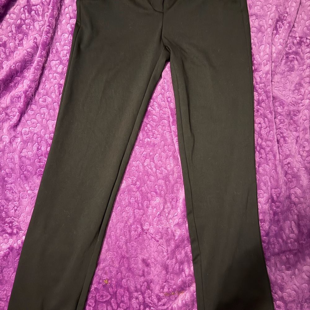 Black Straight-Leg Pants